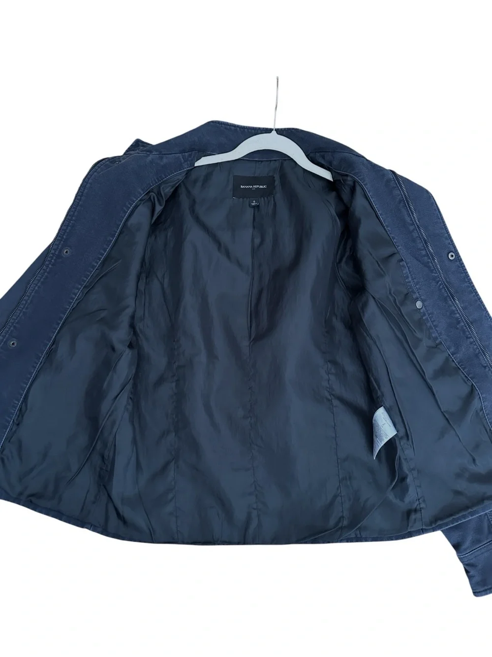 BANANA REPUBLIC Blue Deck Jacket Men’s Navy Cotton Utility Moto Size